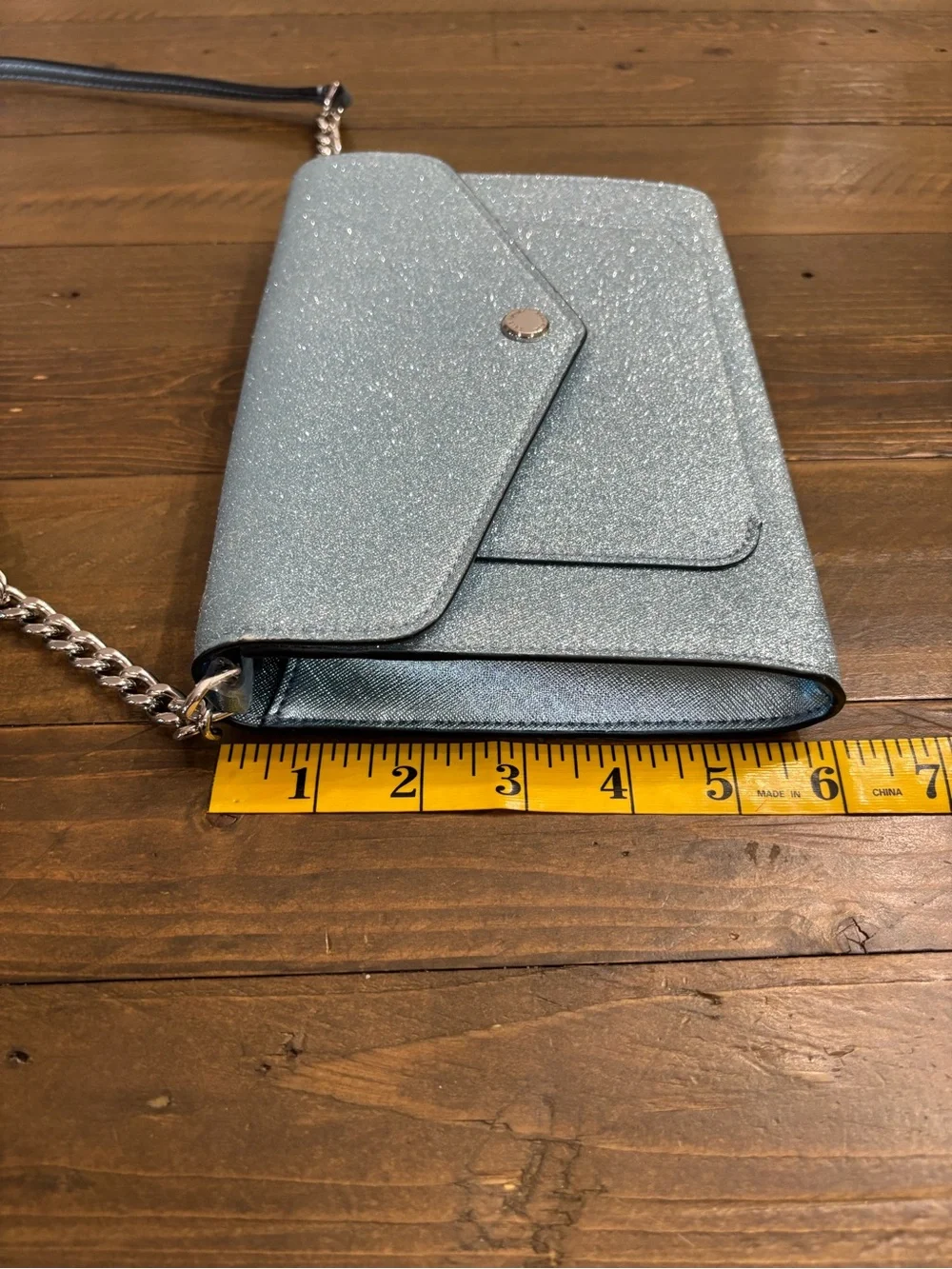Kate Spade Glitter Flap Crossbody in Sparkling Blue